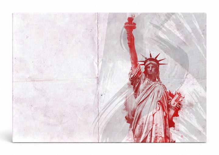 Statue of Liberty Red Graphic