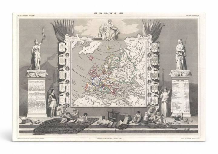 1852 Levasseur Map of Europe