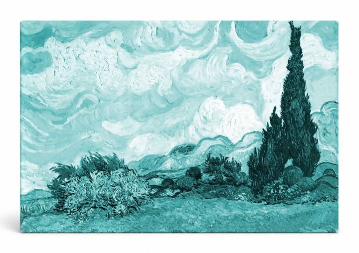 Wheat Field with Cypresses (1889)