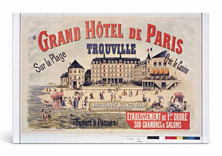 Grand Hotel de Paris Trouville 1880s - Belle Epoque Vintage Poster Wall Art