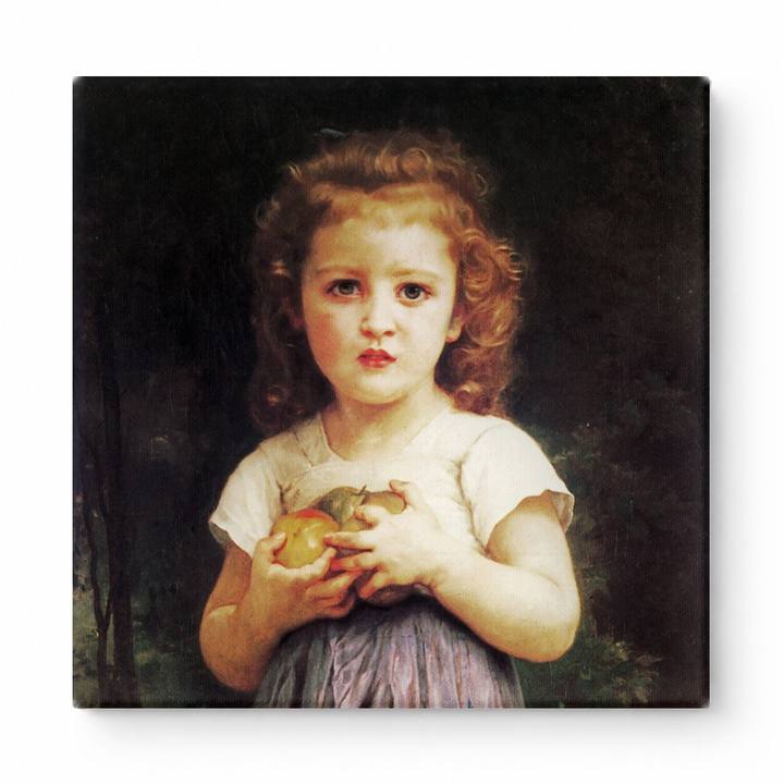Little Girl Holding Apples
