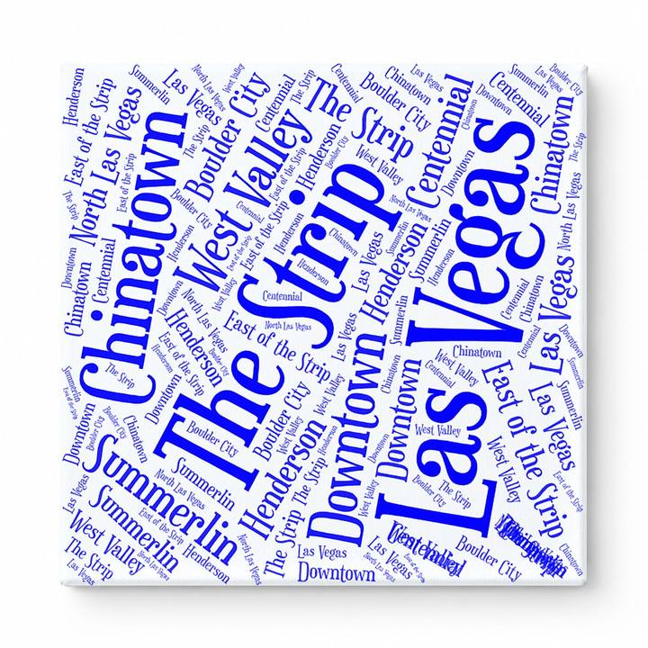 Las Vegas Neighborhoods Word Art — Blue