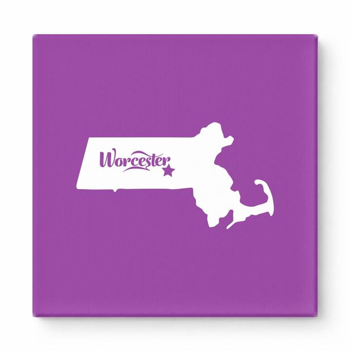 Home Sweet Worcester — Massachusetts State Silhouette