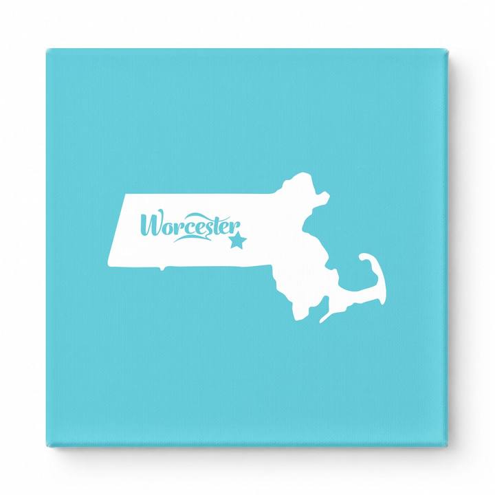 Home Sweet Worcester — Massachusetts State Silhouette