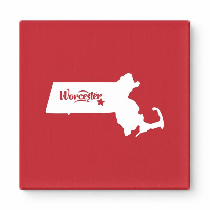 Home Sweet Worcester — Massachusetts State Silhouette