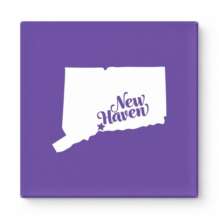Home Sweet New Haven — Connecticut State Silhouette