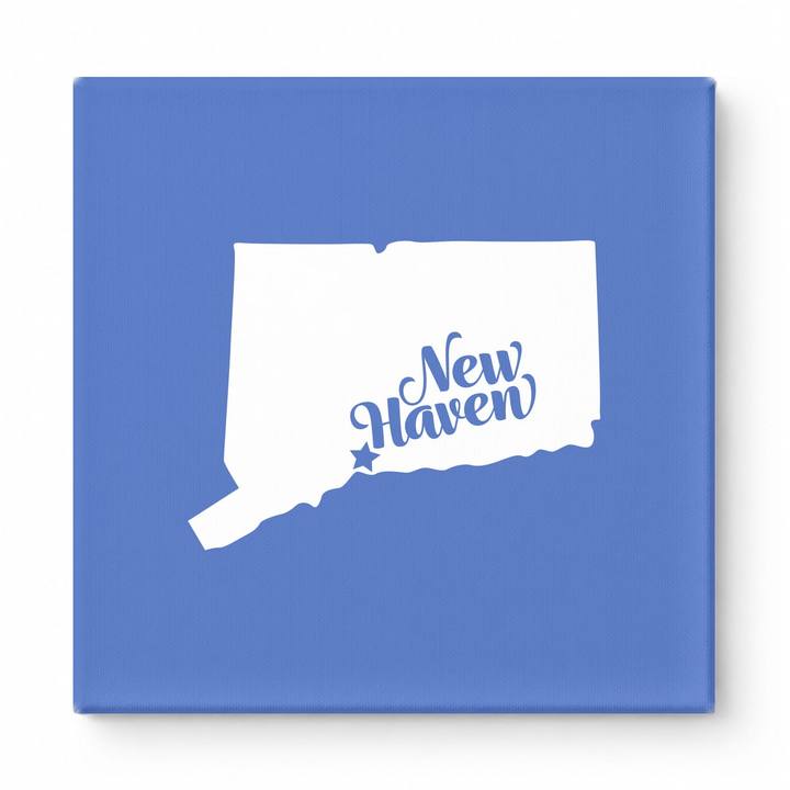 Home Sweet New Haven — Connecticut State Silhouette