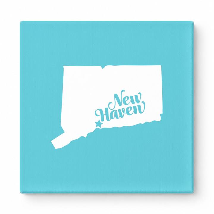 Home Sweet New Haven — Connecticut State Silhouette