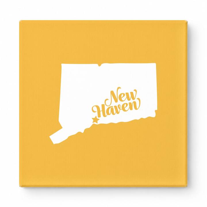 Home Sweet New Haven — Connecticut State Silhouette