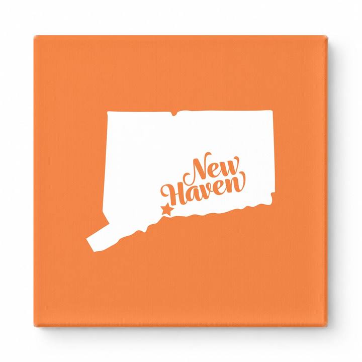 Home Sweet New Haven — Connecticut State Silhouette