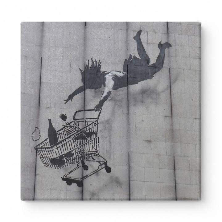 Falling Shopping Cart — Street Art Print