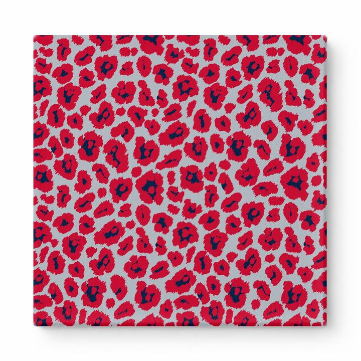Red & Navy Leopard — National Football Teams