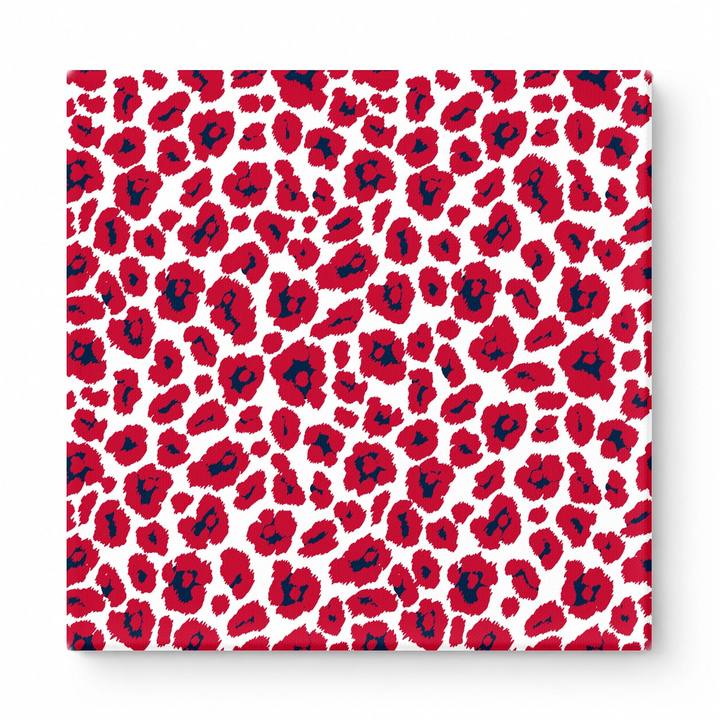 Red & Navy Leopard — National Football Teams