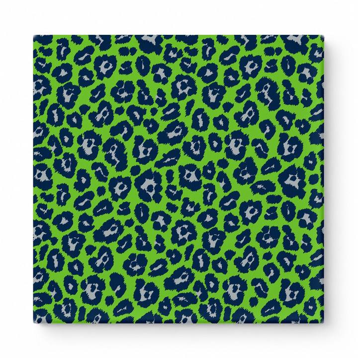 Lime Green & Navy Leopard — National Football Teams