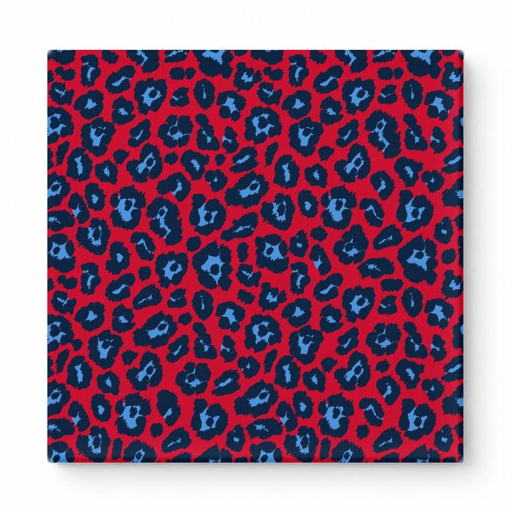 Red & Navy Leopard — National Football Teams