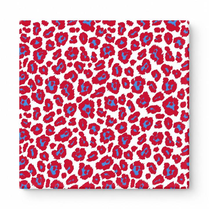 Red & Royal Blue Leopard — National Football Teams