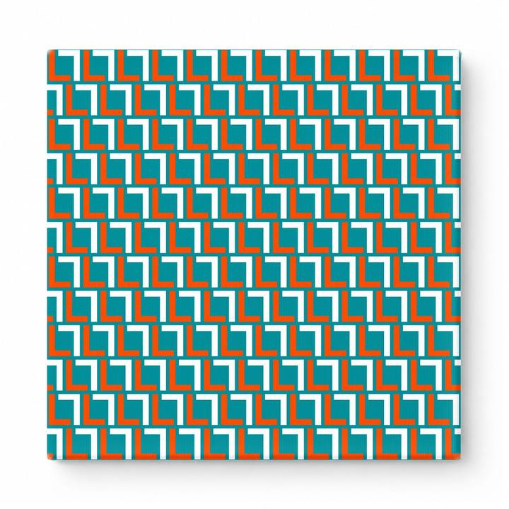 Teal & Orange Squares — National Football Teams