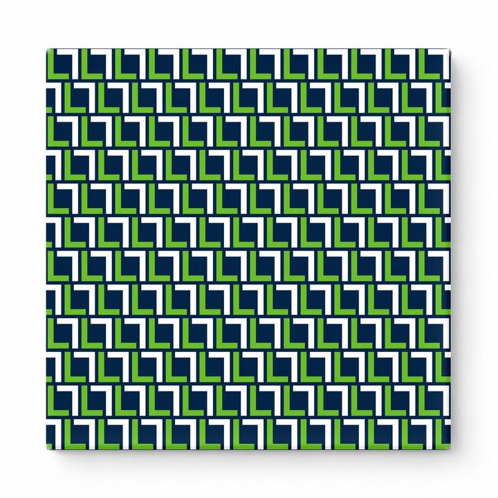 Lime Green & Navy Squares — National Football Teams