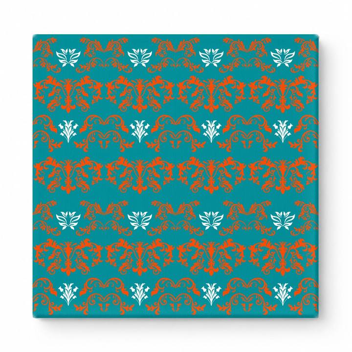 Teal & Rust Orange Baroque — National Football Teams