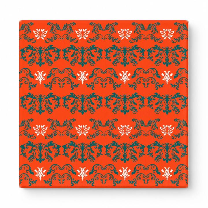 Red Orange & Charcoal Gray Baroque — National Football Teams