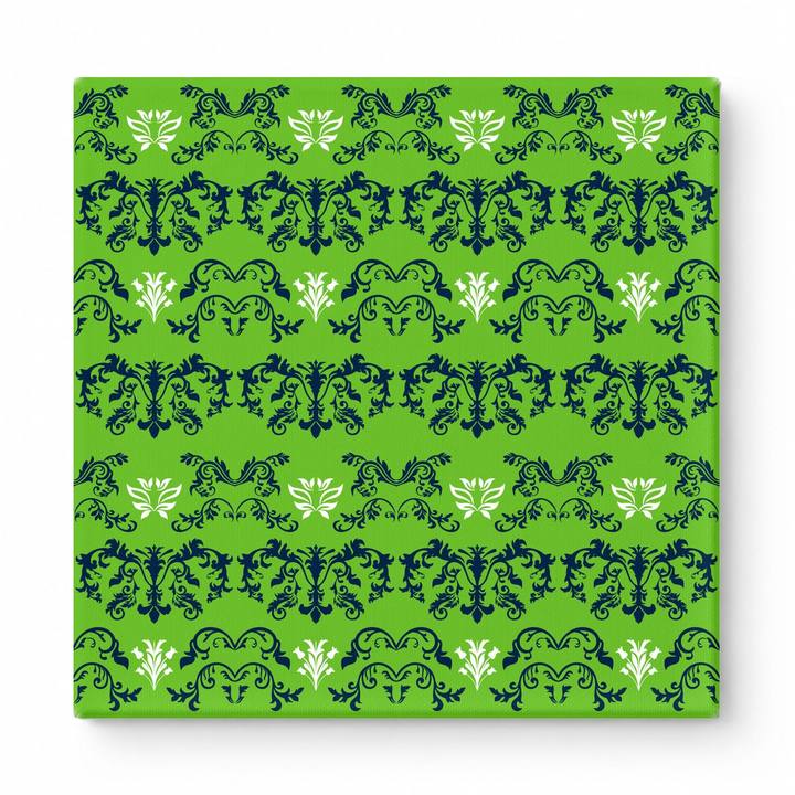 Lime Green & Navy Baroque — National Football Teams