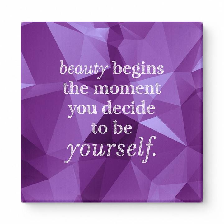 Beauty Begins the Moment You Decide to Be Yourself — Chalkboard Lettering
