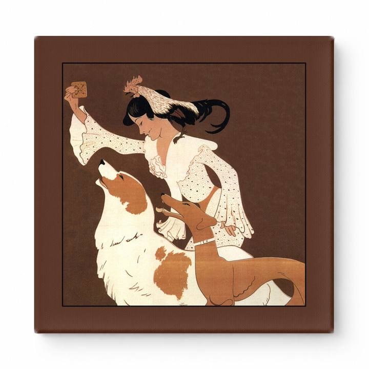 Woman with Dogs and Biscuit