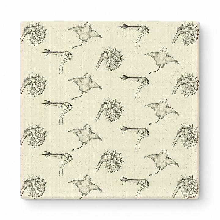 Marine Life Botanical Pattern