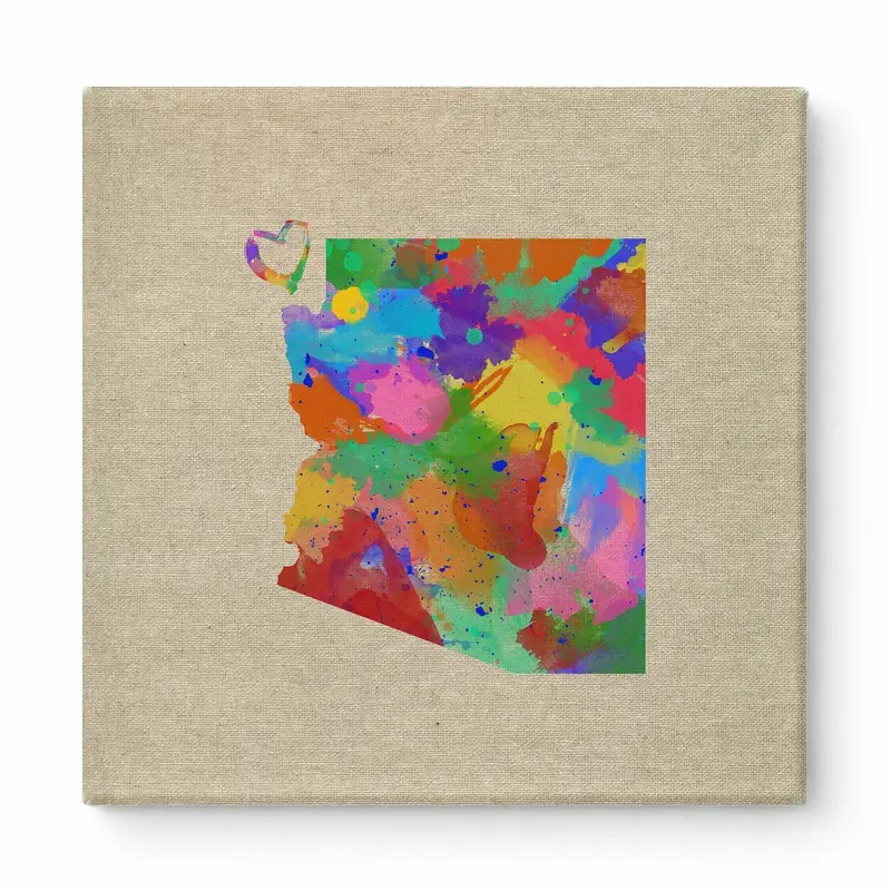 Arizona State Watercolor Map