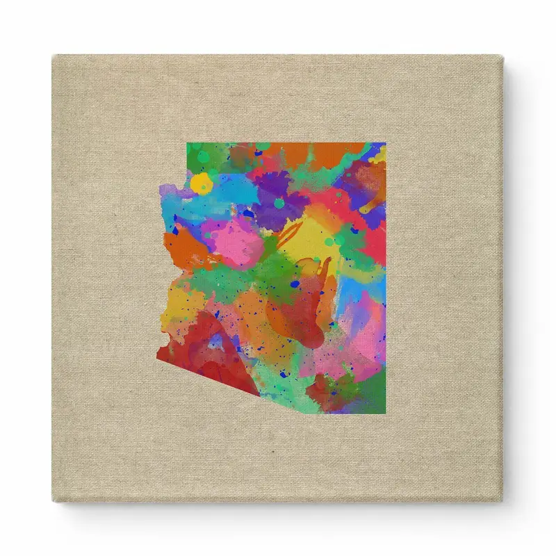 Arizona State Map Watercolor
