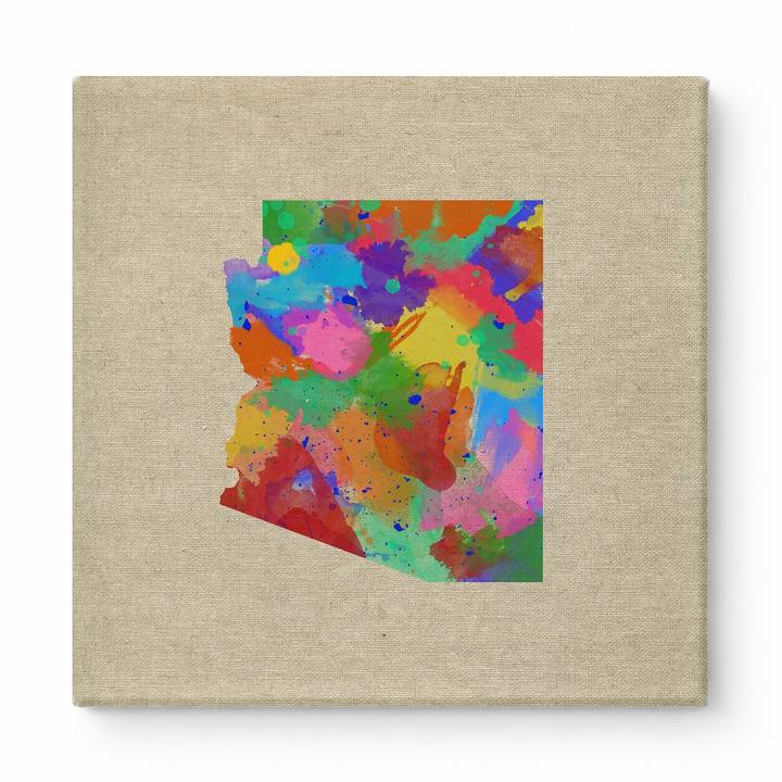 Arizona State Map Watercolor