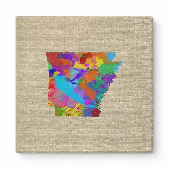 Arkansas State Watercolor Map
