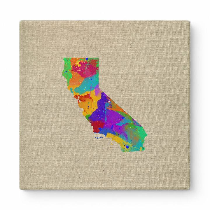 California Watercolor Map