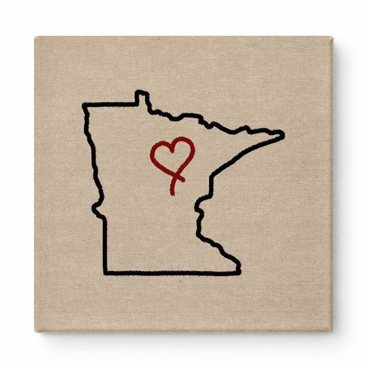 Love Minnesota State Outline