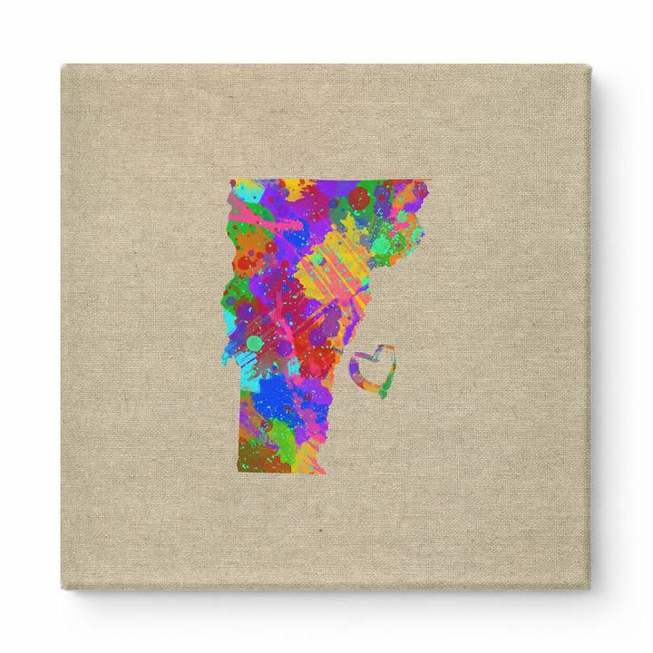 Vermont State Watercolor Map