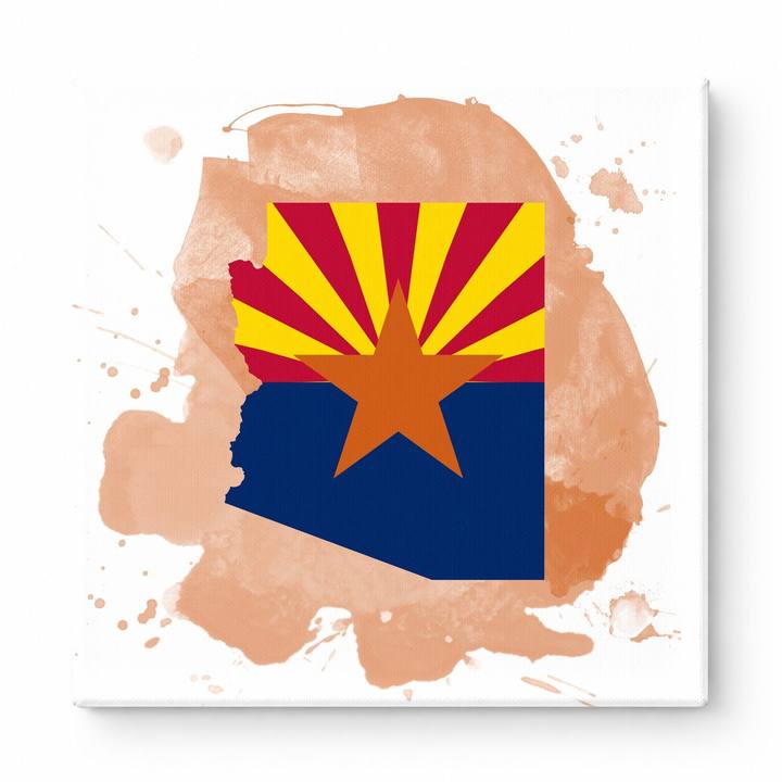 Arizona State Flag Map