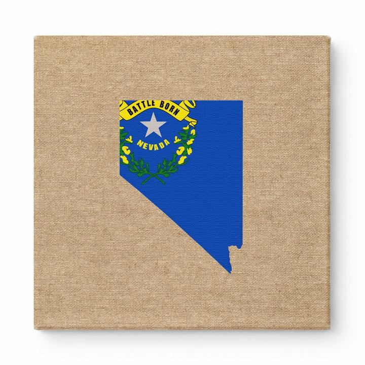 Nevada State Flag Map