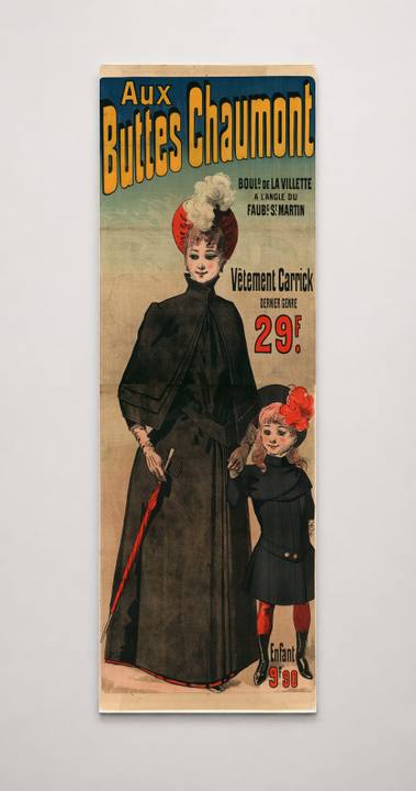 Aux Buttes Chaumont 1890s French Fashion Vintage Poster Wall Art