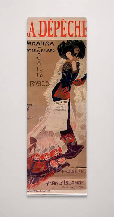 La Dépêche 1895 - Art Nouveau French Newspaper Vintage Poster Wall Art