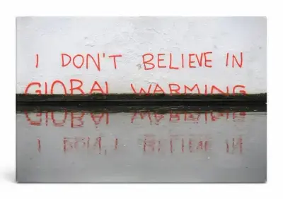 Don't Believe in Global Warming close — Street Art Print