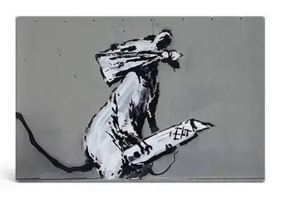 Rat with Box Cutter — Street Art Print