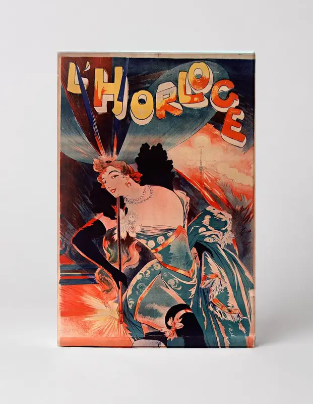L'Horloge 1890s Belle Époque French Theatre Vintage Poster Wall Art