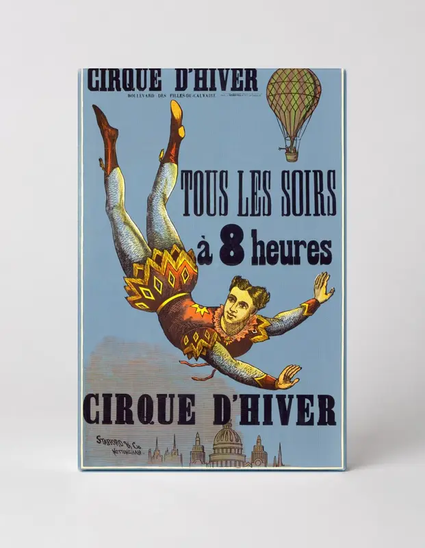 Cirque d'Hiver 1800s French Circus Vintage Lithograph Poster Wall Art