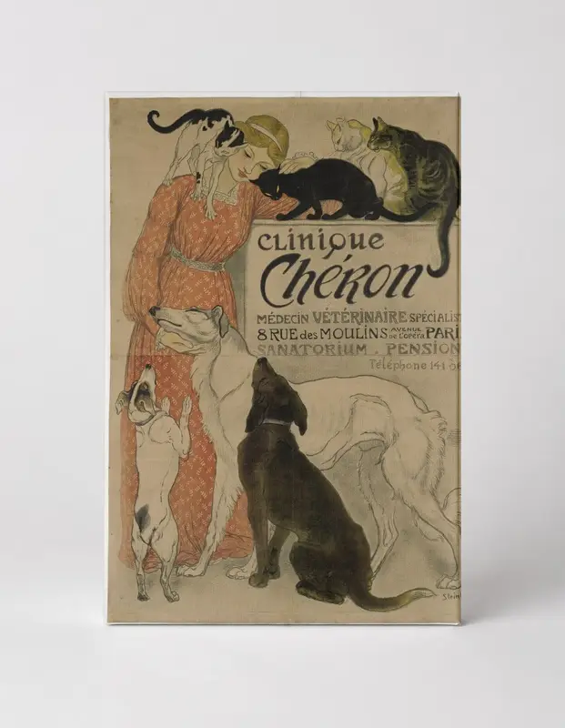 Clinique Chéron 1905 - Belle Époque Veterinary Vintage Poster Wall Art