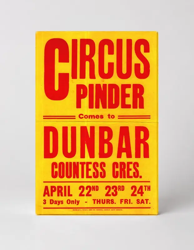 Circus Pinder Dunbar 1960s - Vintage Circus Advertising Poster Canvas Wall Art