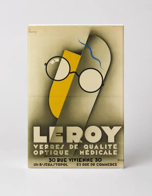 Leroy Verres Optique 1920s - Art Deco Vintage Poster Canvas Wall Art