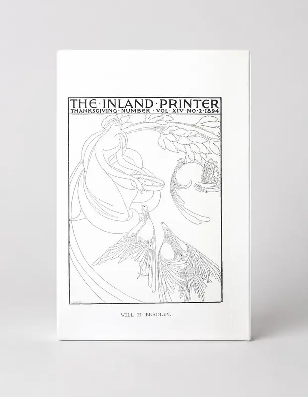 The Inland Printer Thanksgiving 1894 - Art Nouveau Vintage Poster Wall Art