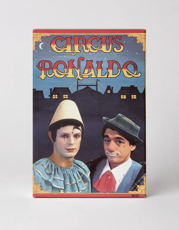 Circus Ronaldo Vintage Clown Poster – Retro Big Top Canvas Wall Art