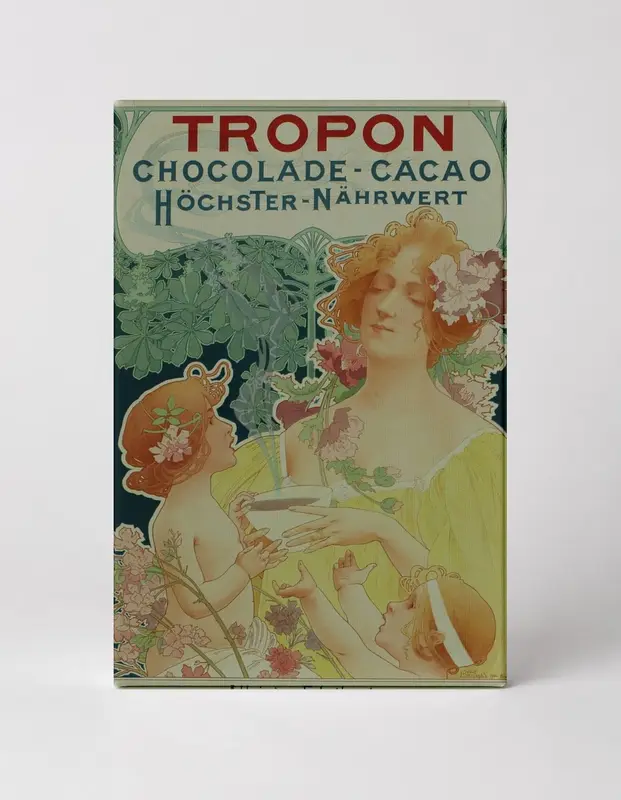 Tropon Chocolade Cacao 1898 - Art Nouveau Vintage Poster Wall Art