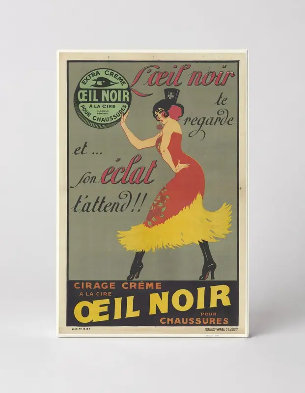 Oeil Noir Shoe Polish 1900s - Belle Époque Vintage Poster Wall Art